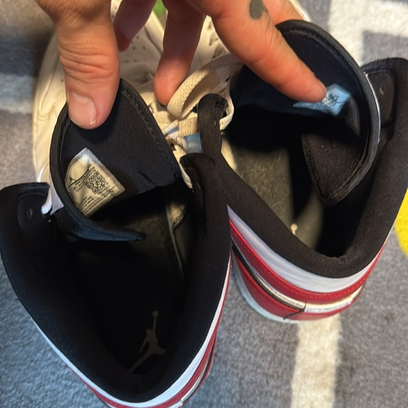 Jordan Mid 1 white black gym red - Picture 4 of 6